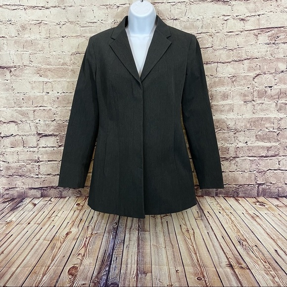 Express Gray Stretch Button Front Lined Blazer NWOT - Picture 1 of 10